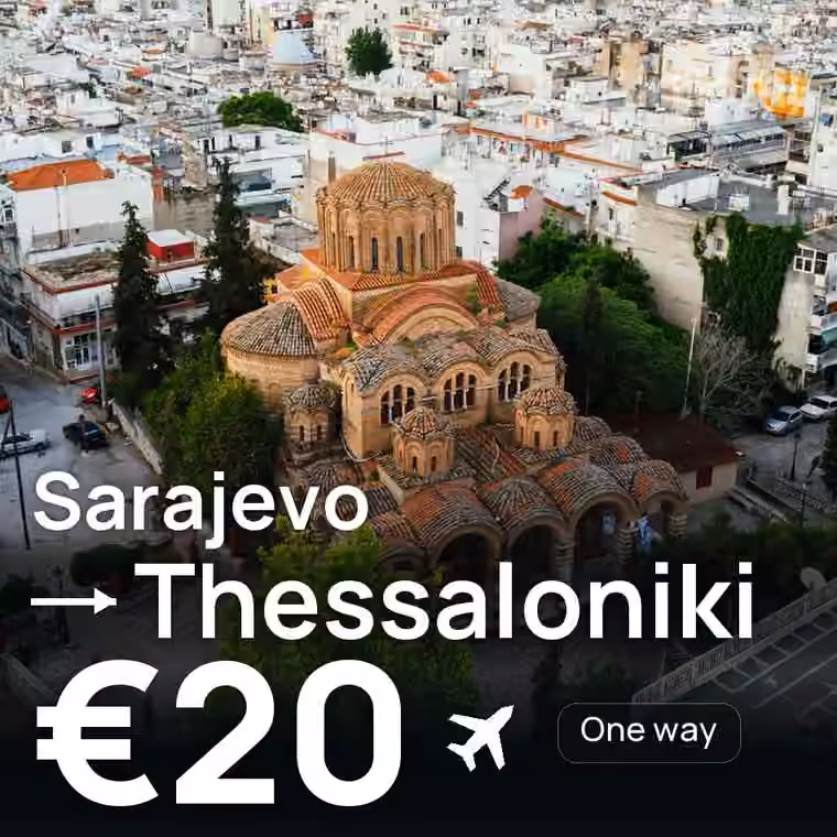 Sarajevo → Thessaloniki for €25