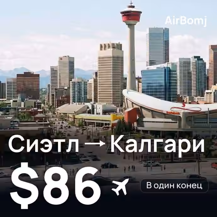 Сиэтл → Калгари — лучшая цена $86
