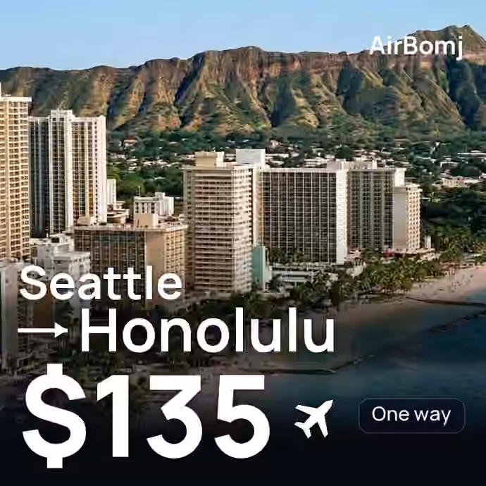 Seattle → Honolulu for $135