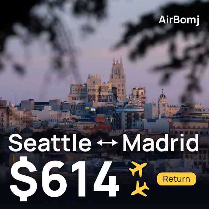 Seattle → Madrid for $614