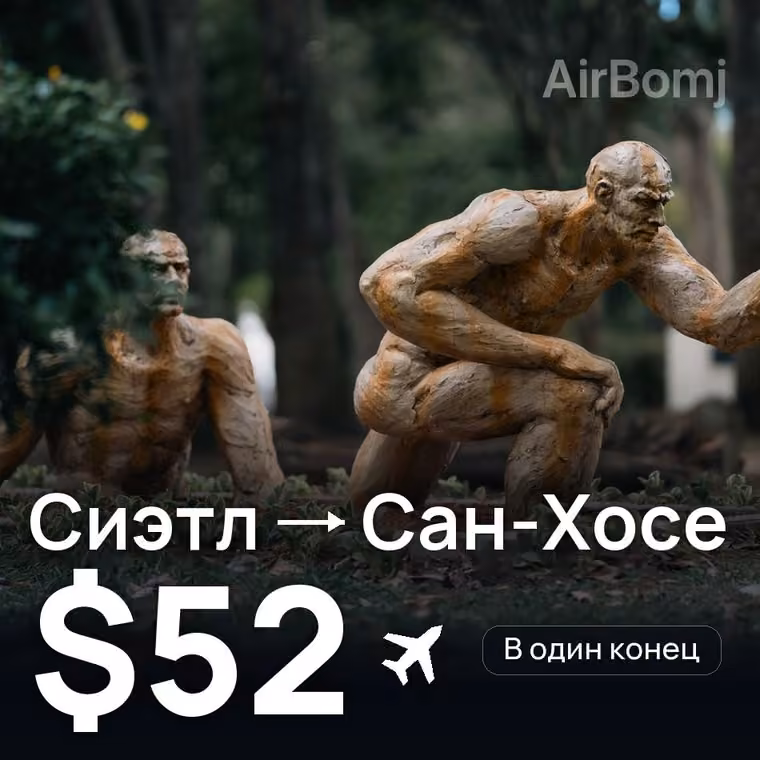 Сиэтл → Сан-Хосе за $52