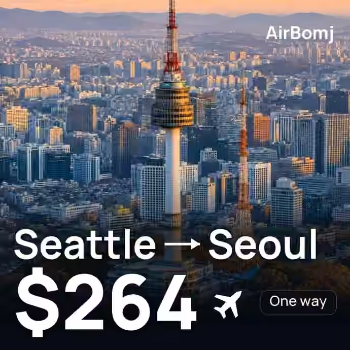 Seattle → Seoul for $264