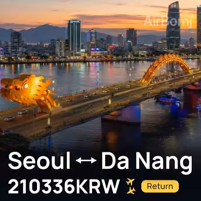 Seoul → Da Nang for 210336 KRW