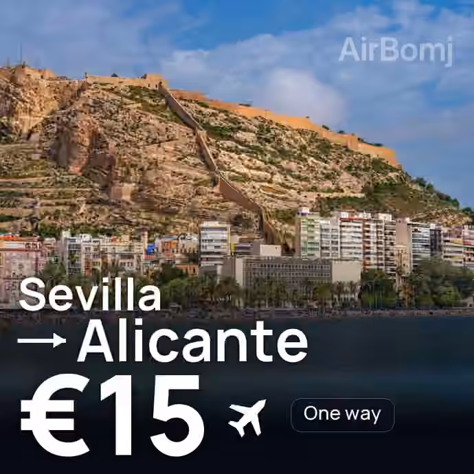 Sevilla → Alicante for €15