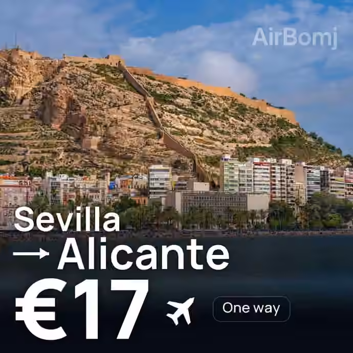 Sevilla → Alicante for €17