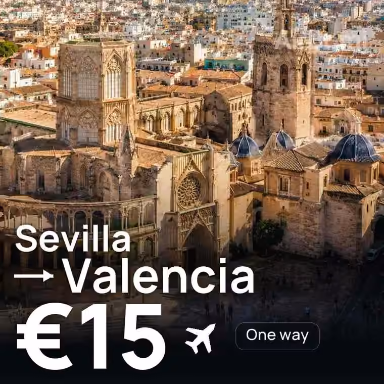 Sevilla → Valencia for €15