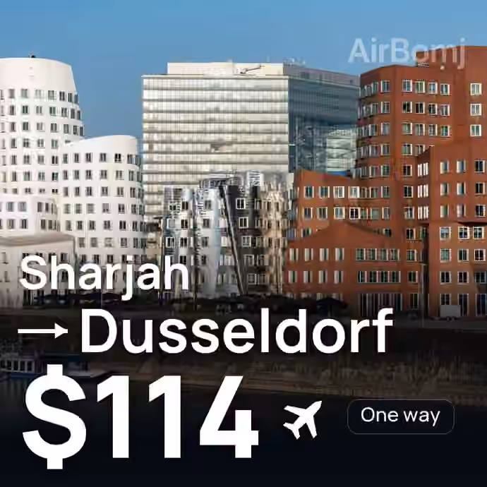 Sharjah → Dusseldorf for $114