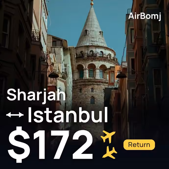 Sharjah → Istanbul for $172
