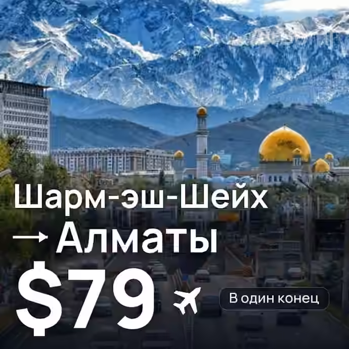 Шарм-эш-Шейх → Алматы за $79