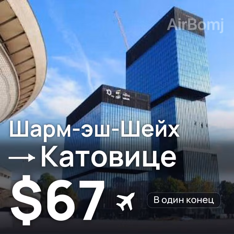 Шарм-эш-Шейх → Катовице за $67