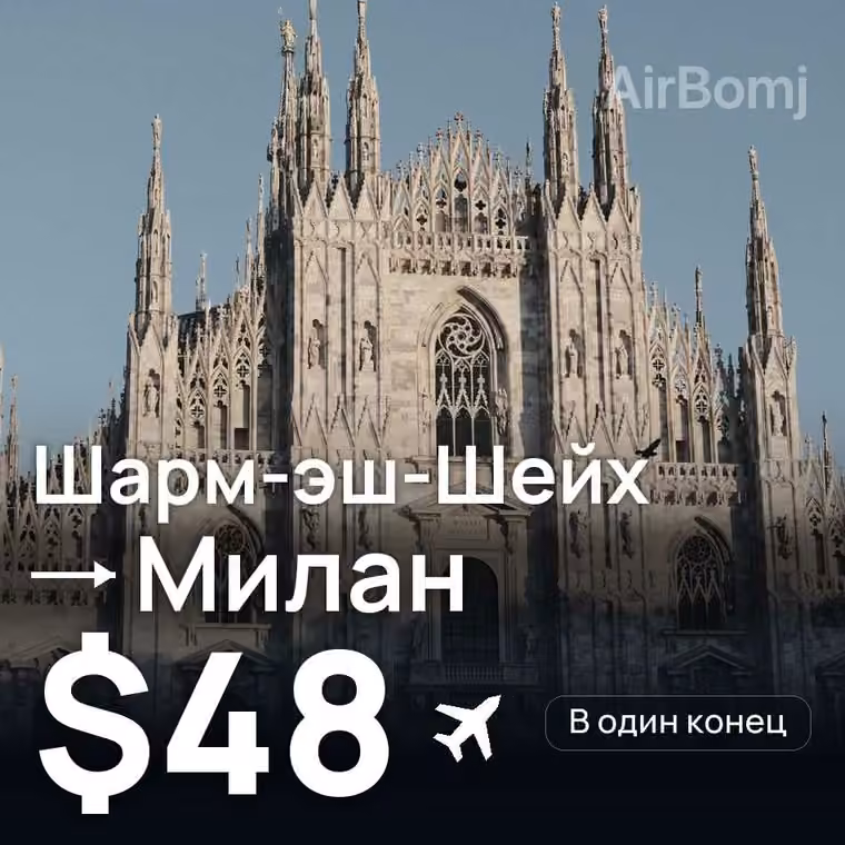 Шарм-эш-Шейх → Милан за $57