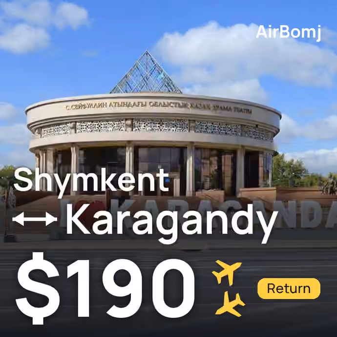 Shymkent → Karagandy for €167
