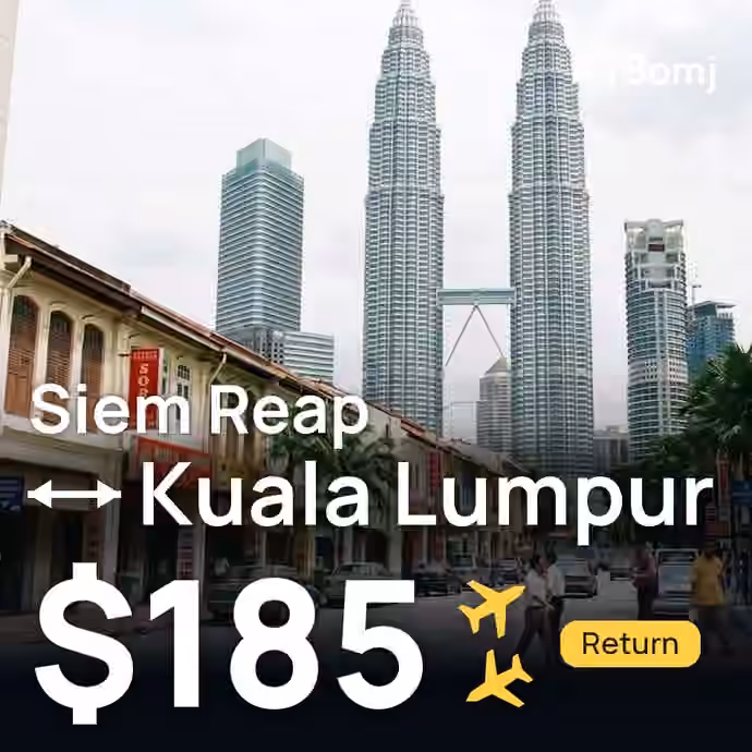 Siem Reap → Kuala Lumpur for $185