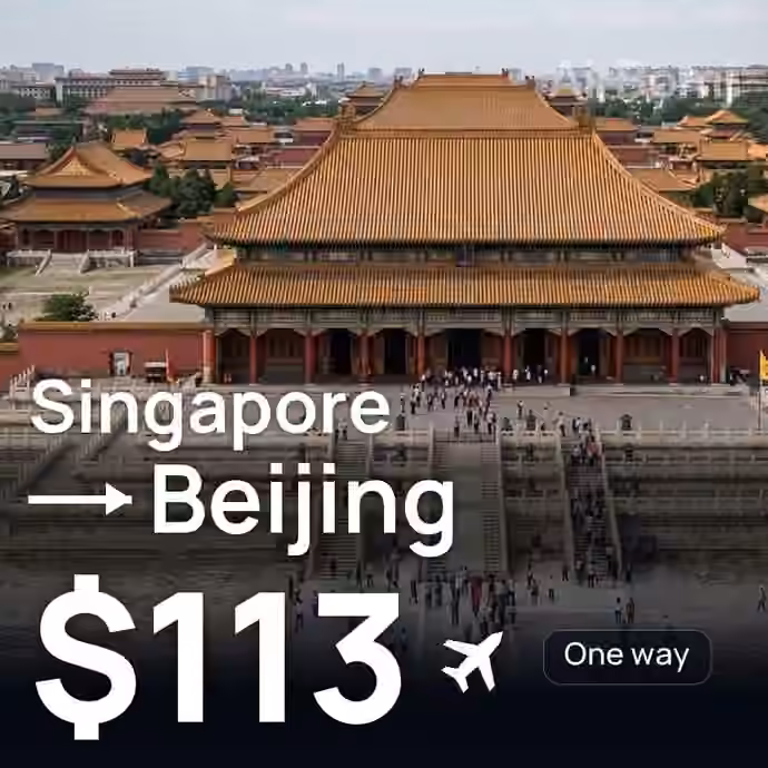 Singapore → Beijing for $113