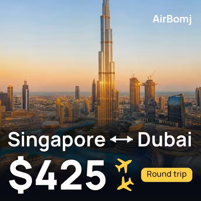 Singapore → Dubai for $425