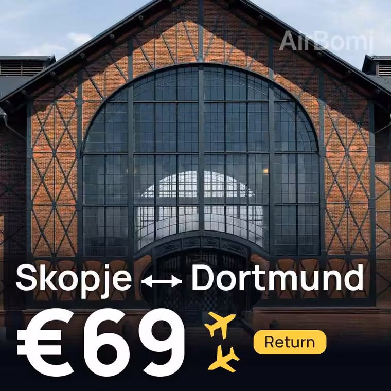 Skopje → Dortmund for €69
