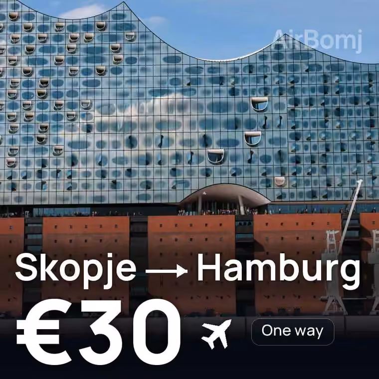 Skopje → Hamburg for €30