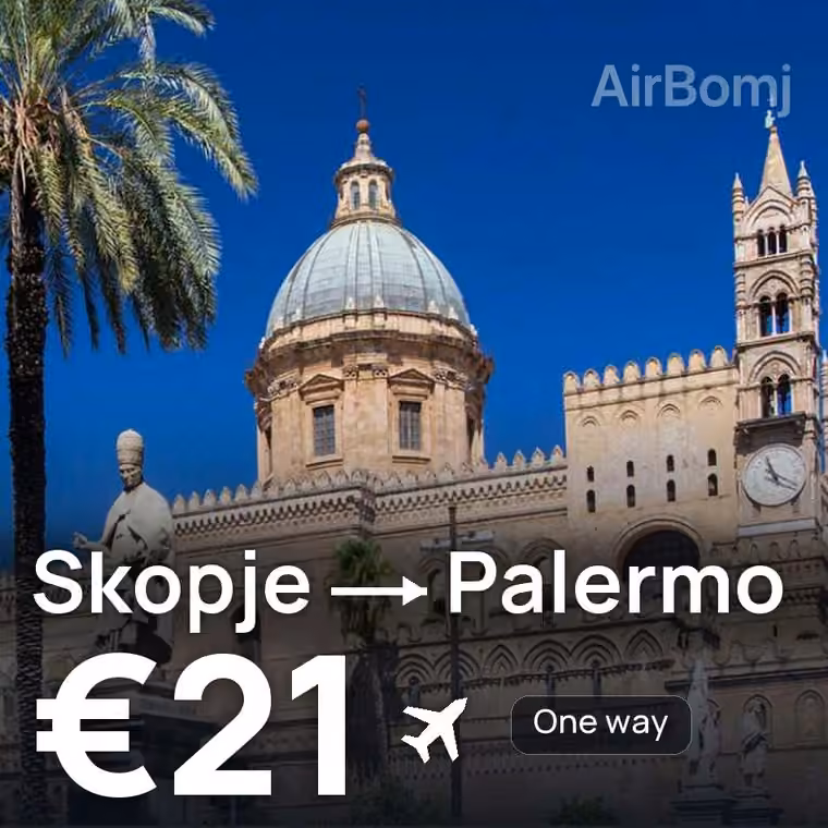 Skopje → Palermo for €21