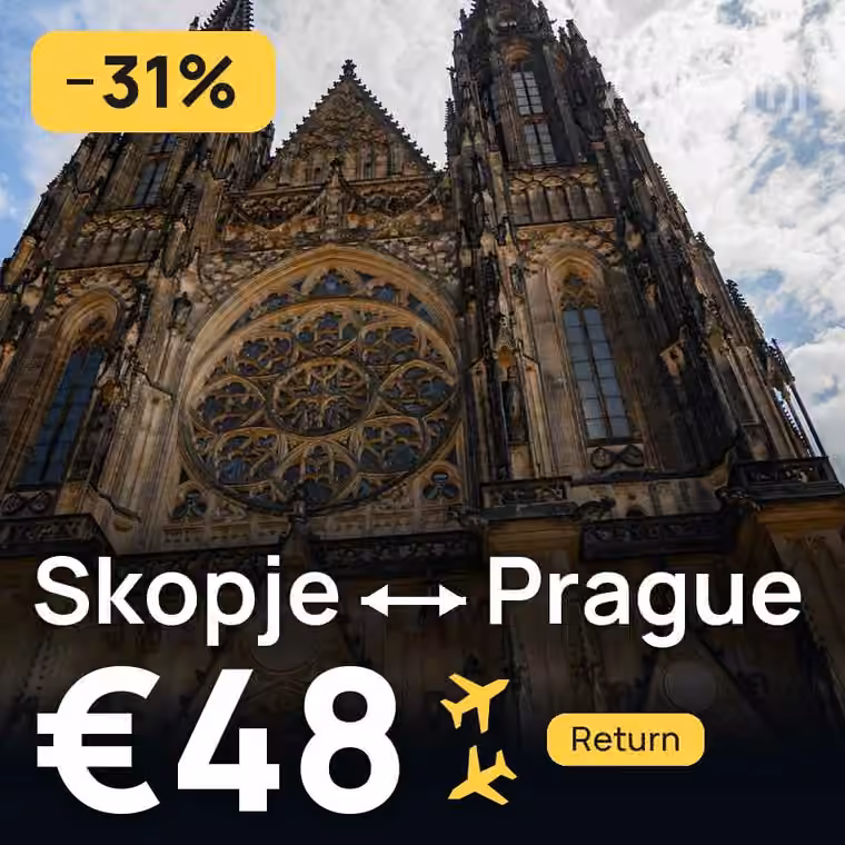 Skopje → Prague for €48