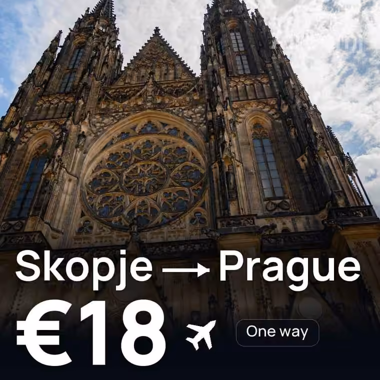 Skopje → Prague for €19