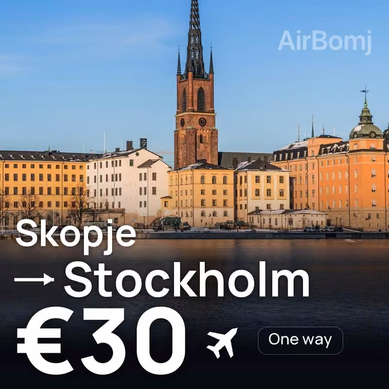 Skopje → Stockholm for €30
