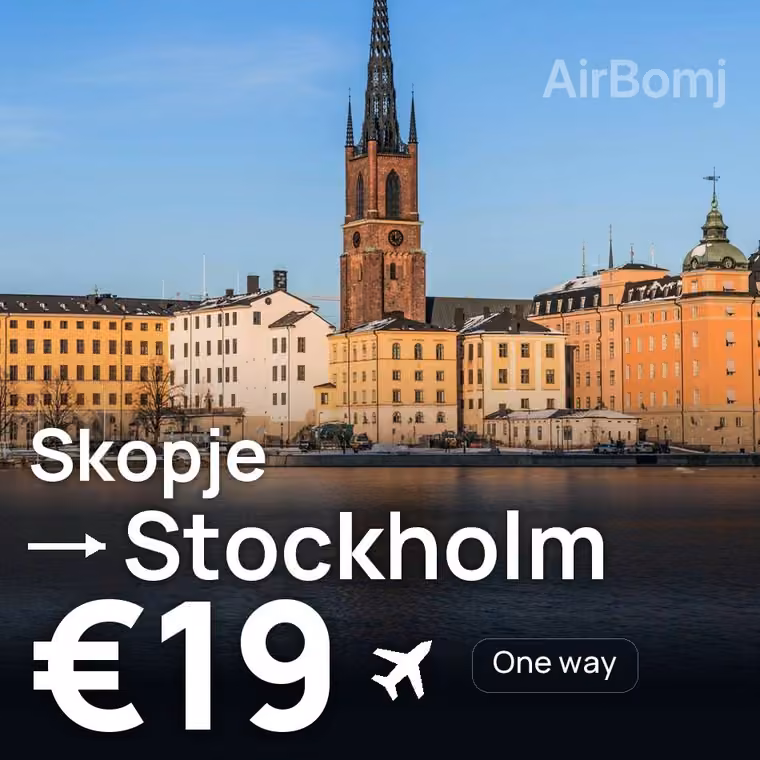 Skopje → Stockholm for €19