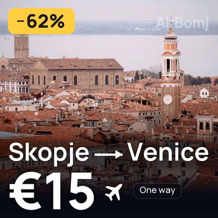 Skopje → Venice for €15