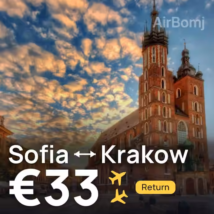 Sofia → Krakow for €33