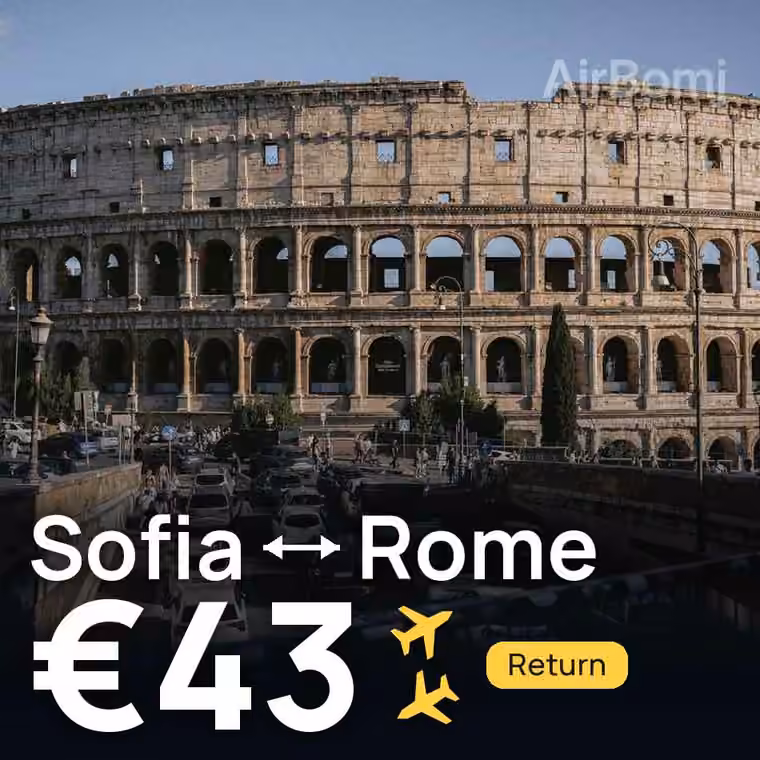 Sofia → Rome for €43