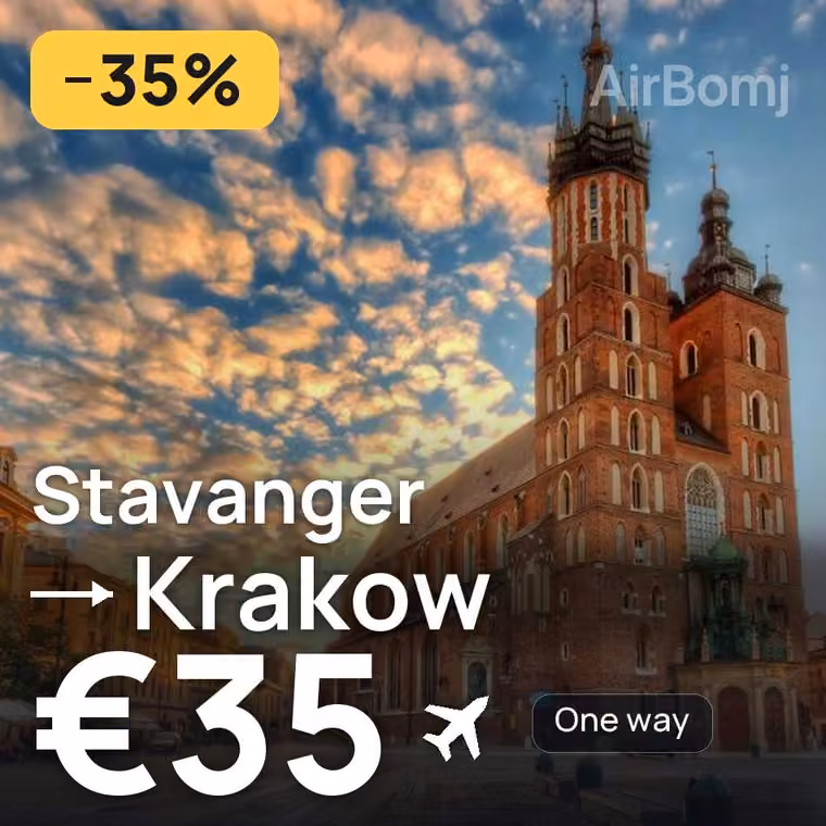 Stavanger → Krakow for €35
