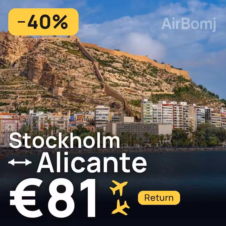 Stockholm → Alicante for €81