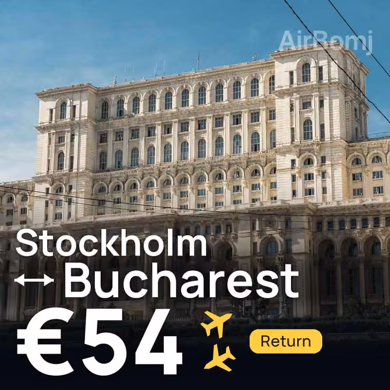 Stockholm → Bucharest for €54