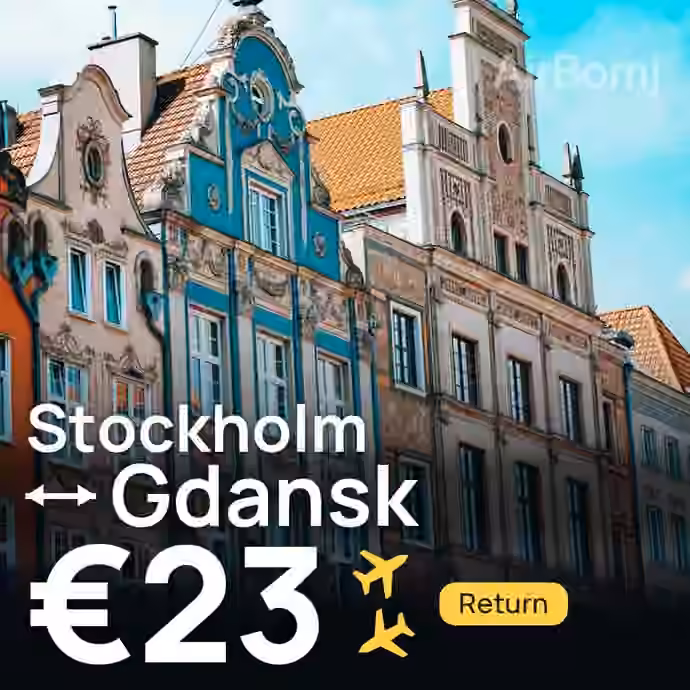 Stockholm → Gdansk for €23