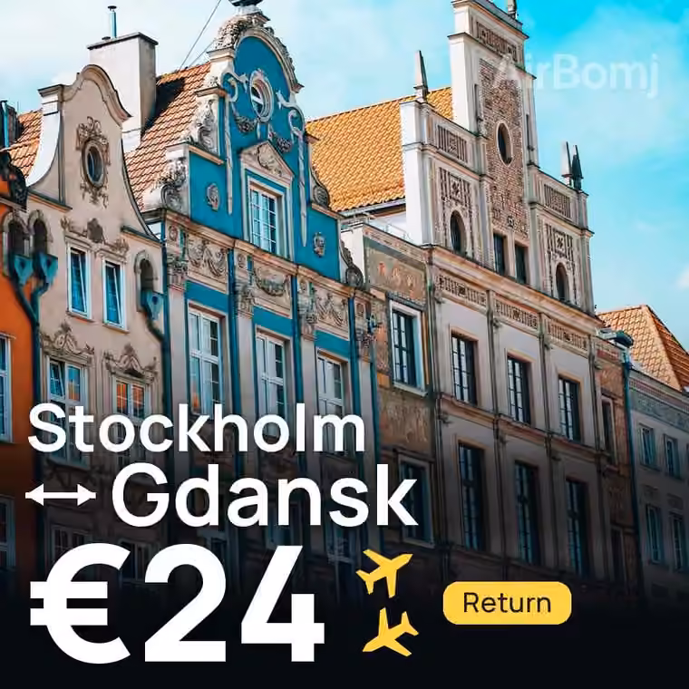 Stockholm → Gdansk for €24