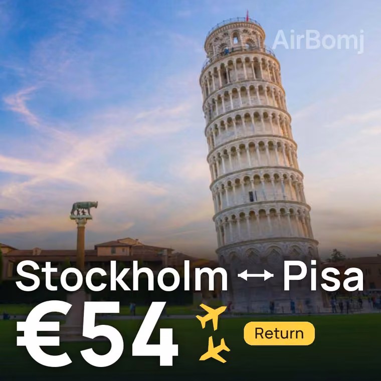 Stockholm → Pisa for €54