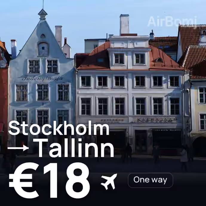 Stockholm → Tallinn for €18