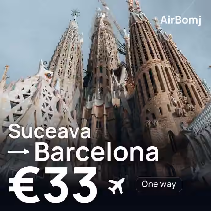 Suceava → Barcelona for €33