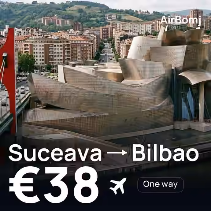 Suceava → Bilbao for €38