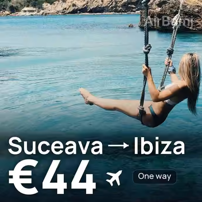 Suceava → Ibiza for €44