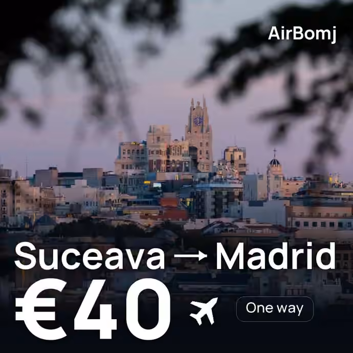 Suceava → Madrid for €40