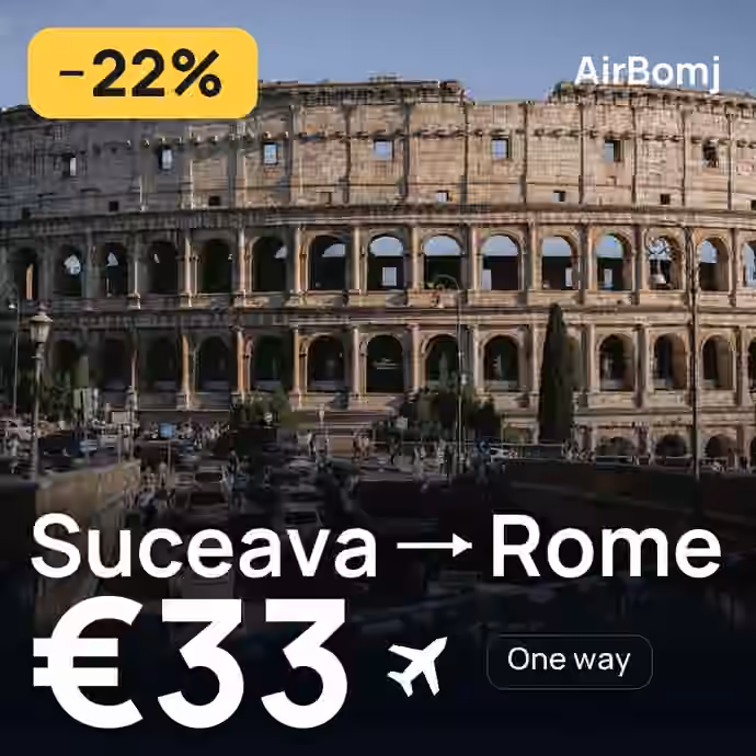 Suceava → Rome for €33