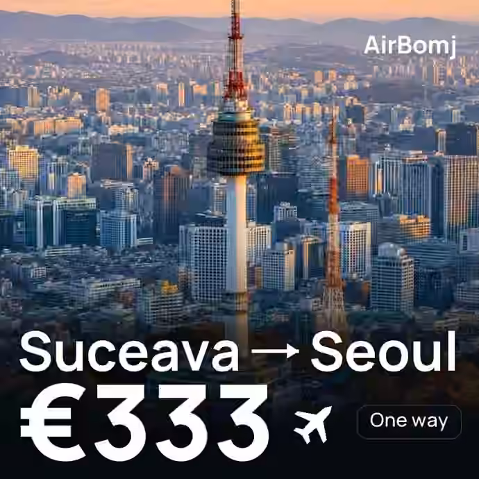 Suceava → Seoul for €333