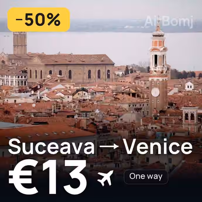 Suceava → Venice for €13