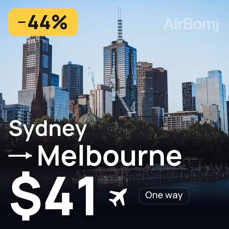 Sydney → Melbourne for $41