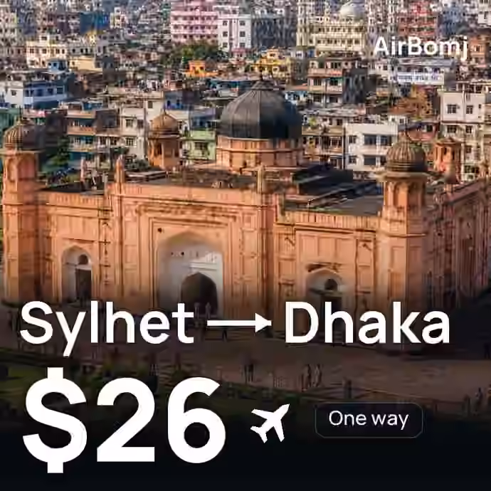 Sylhet → Dhaka for $26