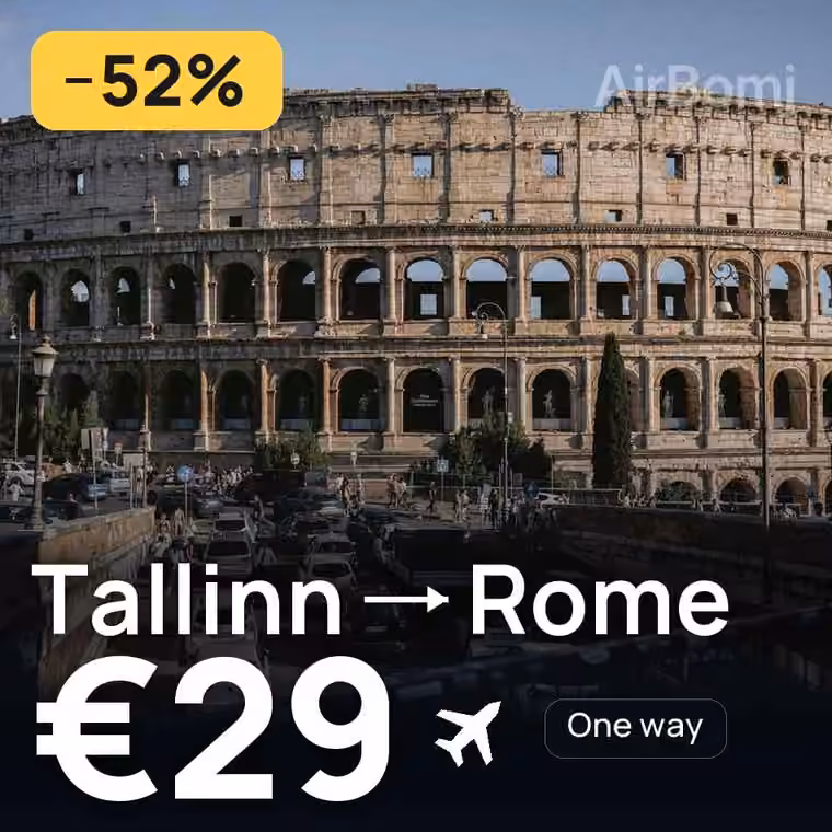 Tallinn → Rome for €29