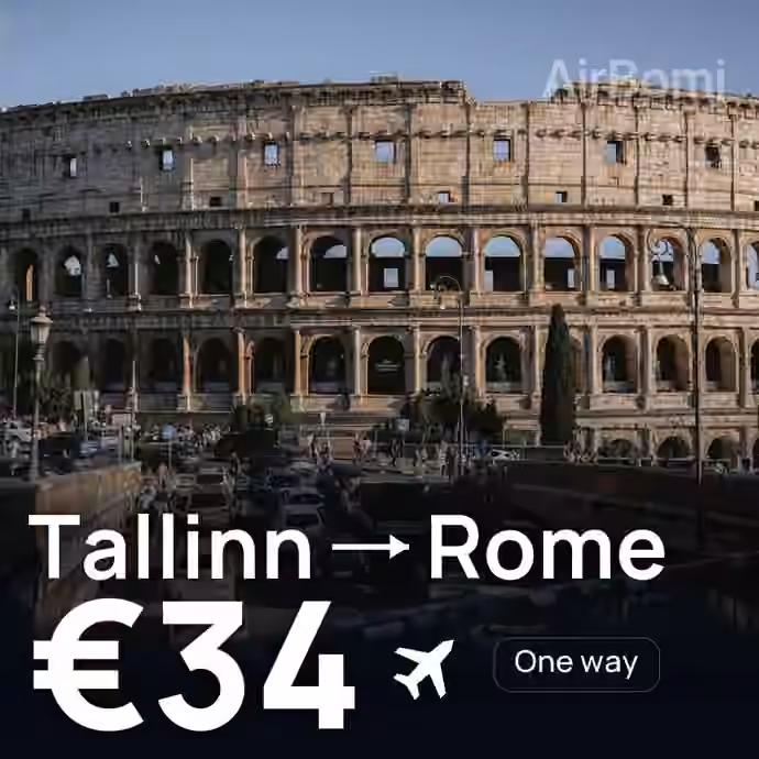 Tallinn → Rome for €34