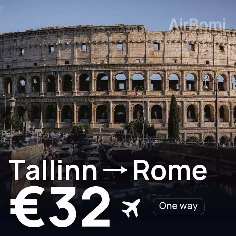 Tallinn → Rome for €32