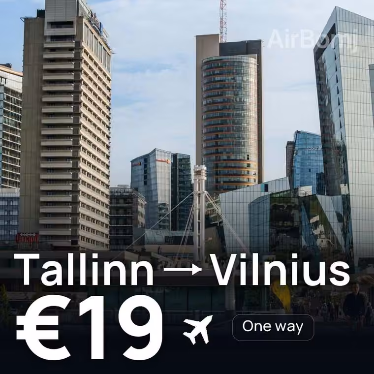 Tallinn → Vilnius for €19