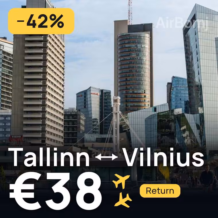 Tallinn → Vilnius for €38